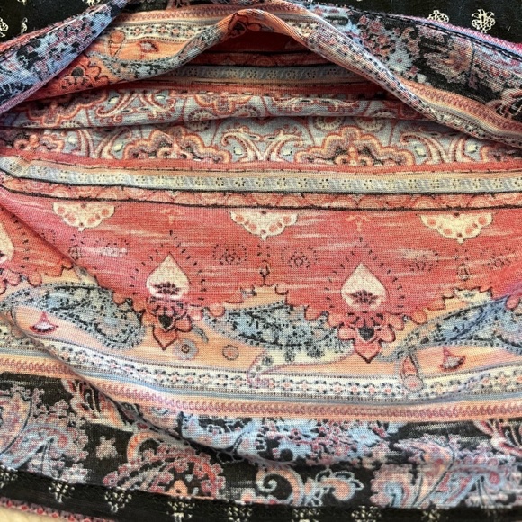 Bobbi Brooks Boho Off the Shoulder Blouse w/ Tie Sleeves - Picture 3 of 9